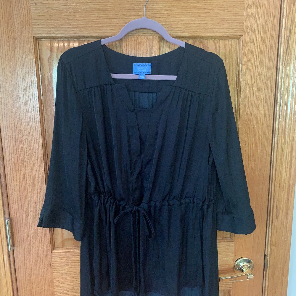Blouse with tie waist